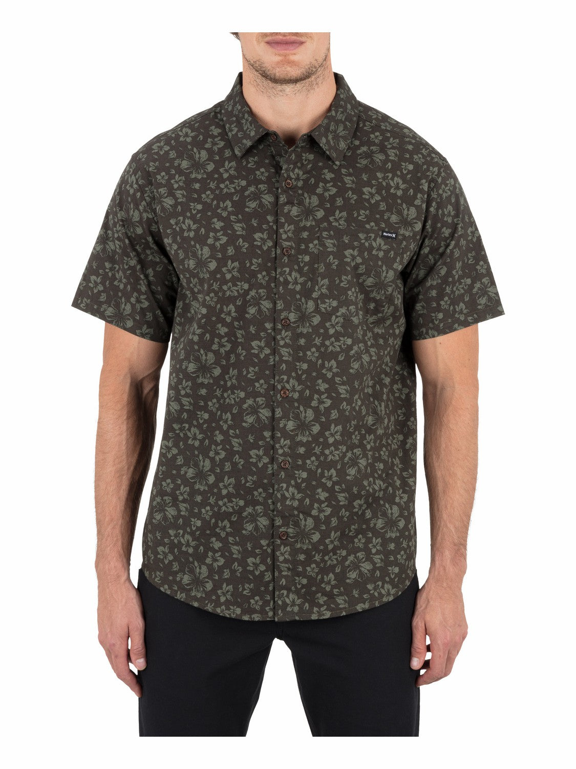 Lido Stretch Short Sleeve | Hurley Cargo Button Downs