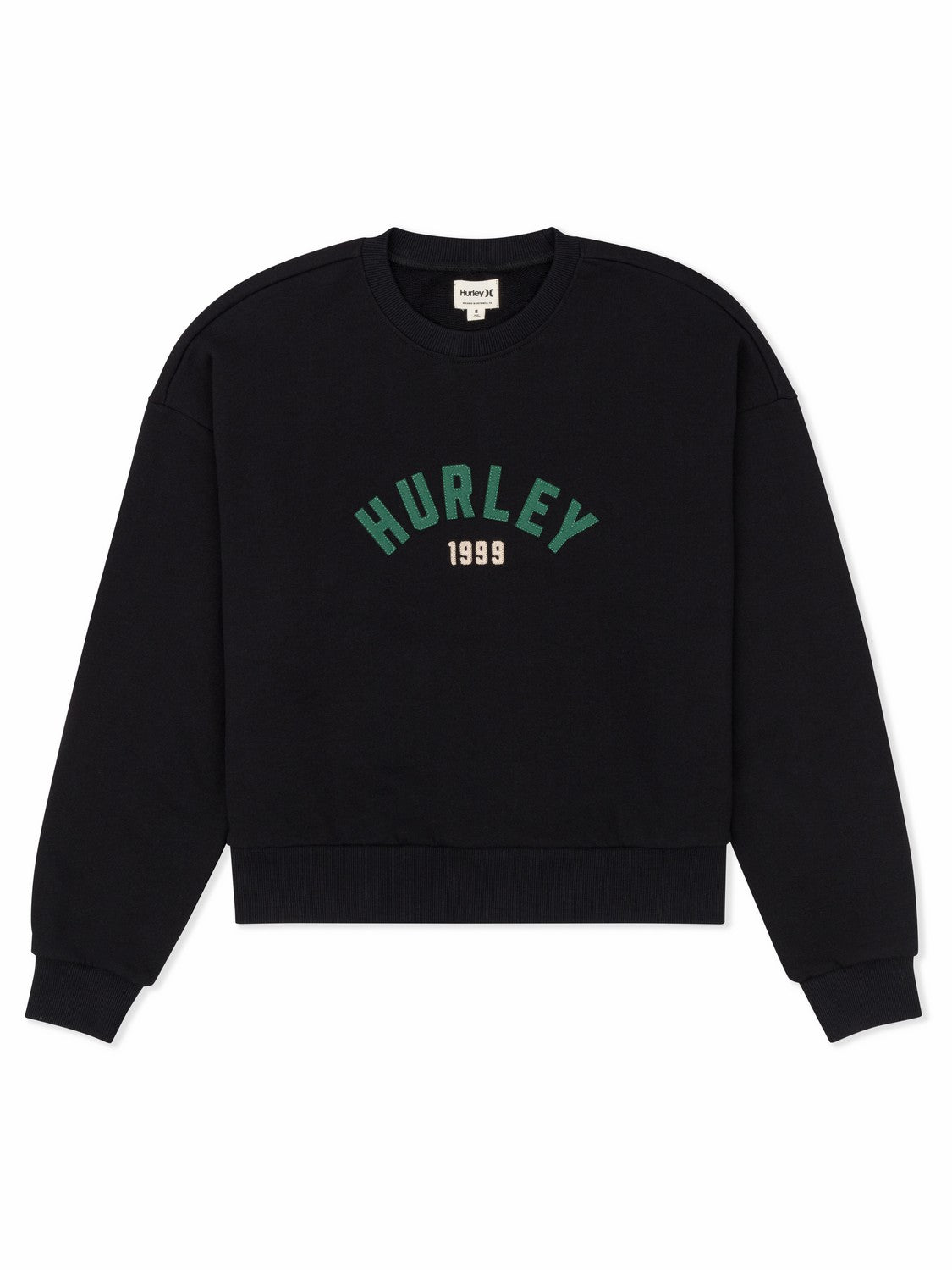 Worthy Boxy Crew | Hurley BLACK Sweatshirts & Sweaters