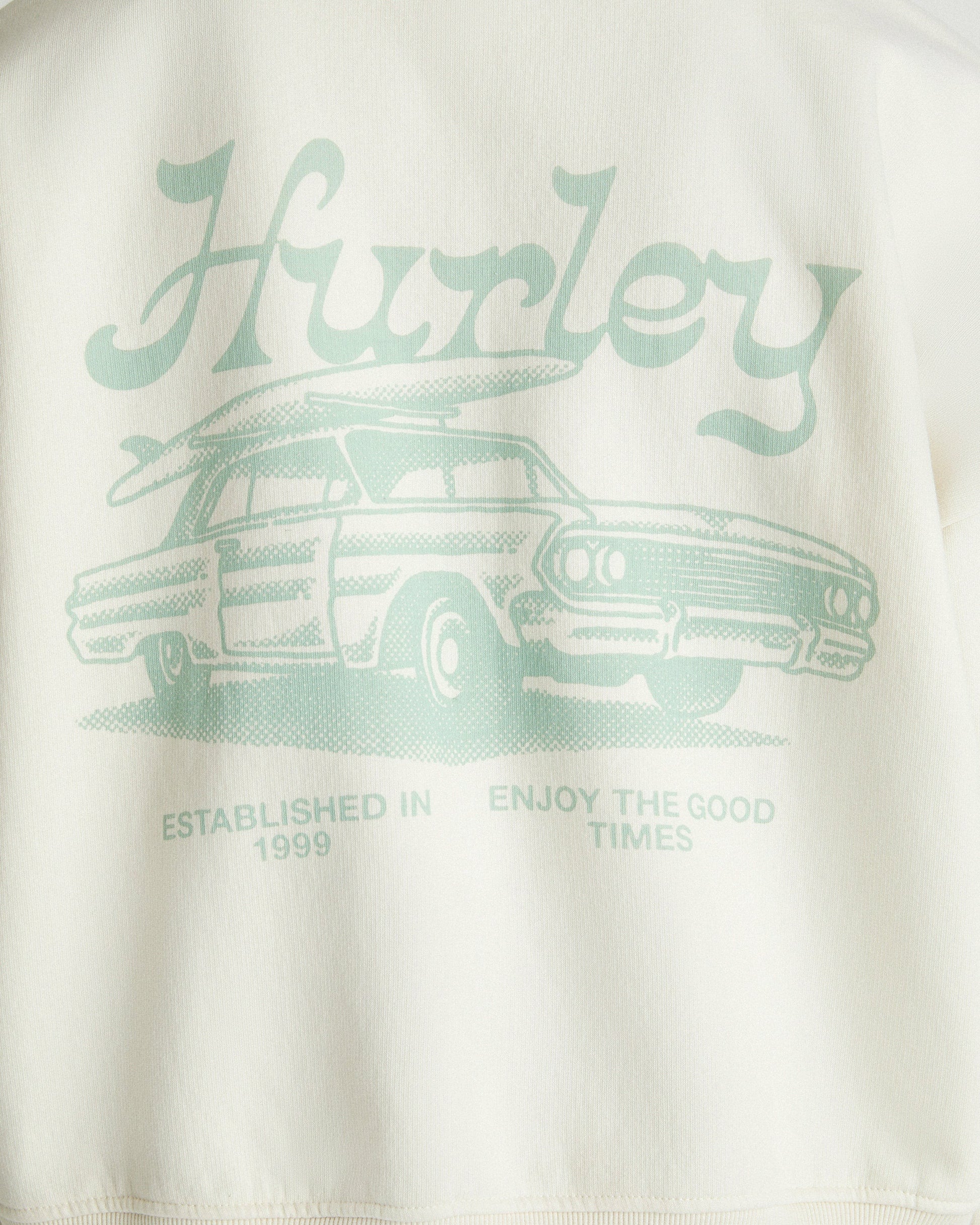 Enjoy The Good Crop Zip Hoodie | Hurley Off White Sweatshirts & Sweaters