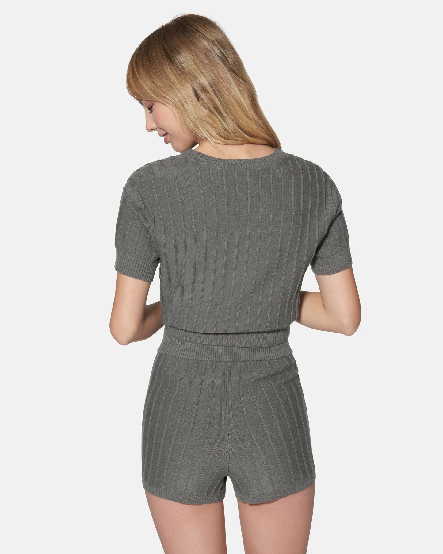 Daylight Short Sleeve Sweater Top | Hurley Charcoal Gray Sweatshirts & Sweaters