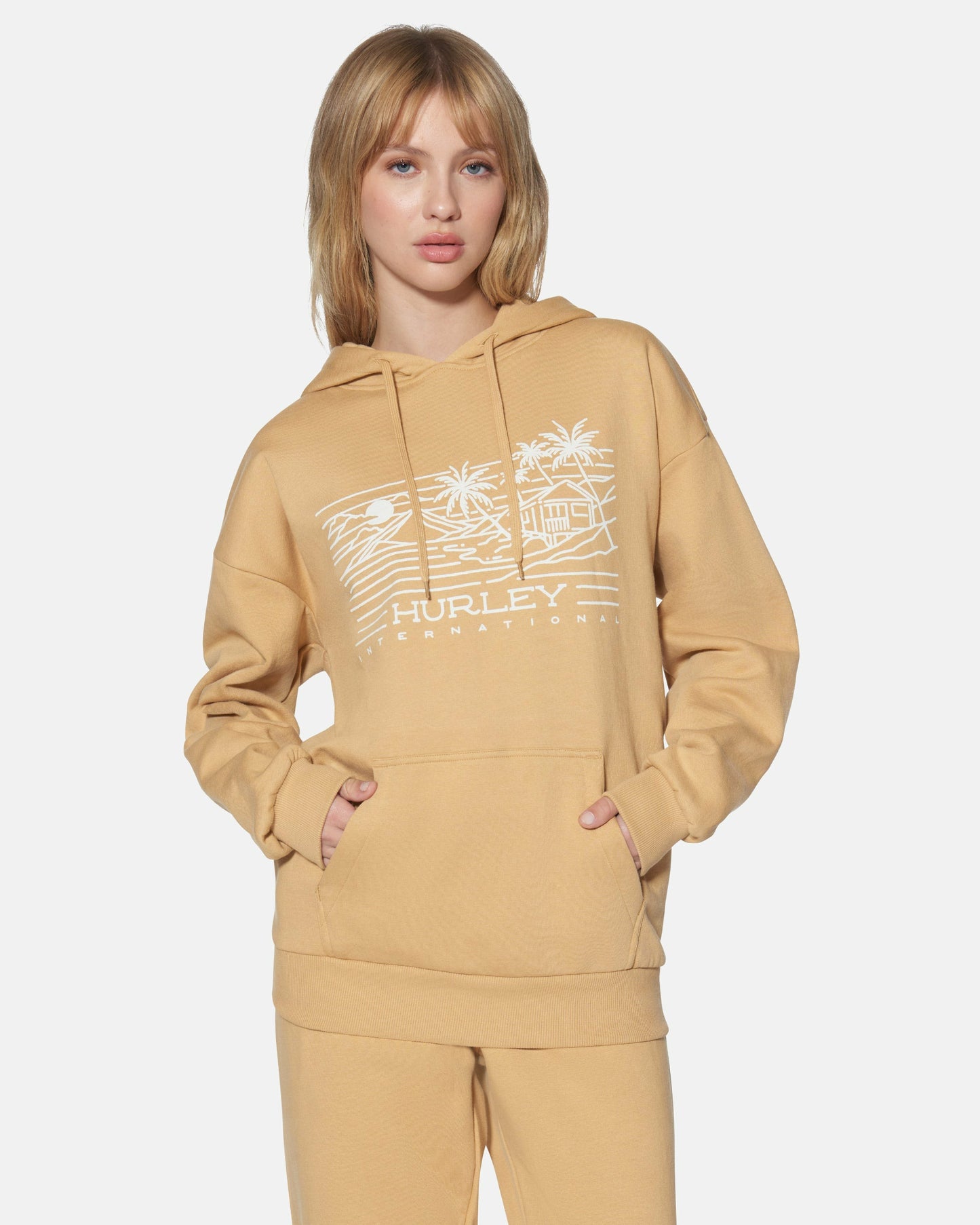 Maui Oversized Hoodie | Hurley Tan Sweatshirts & Sweaters