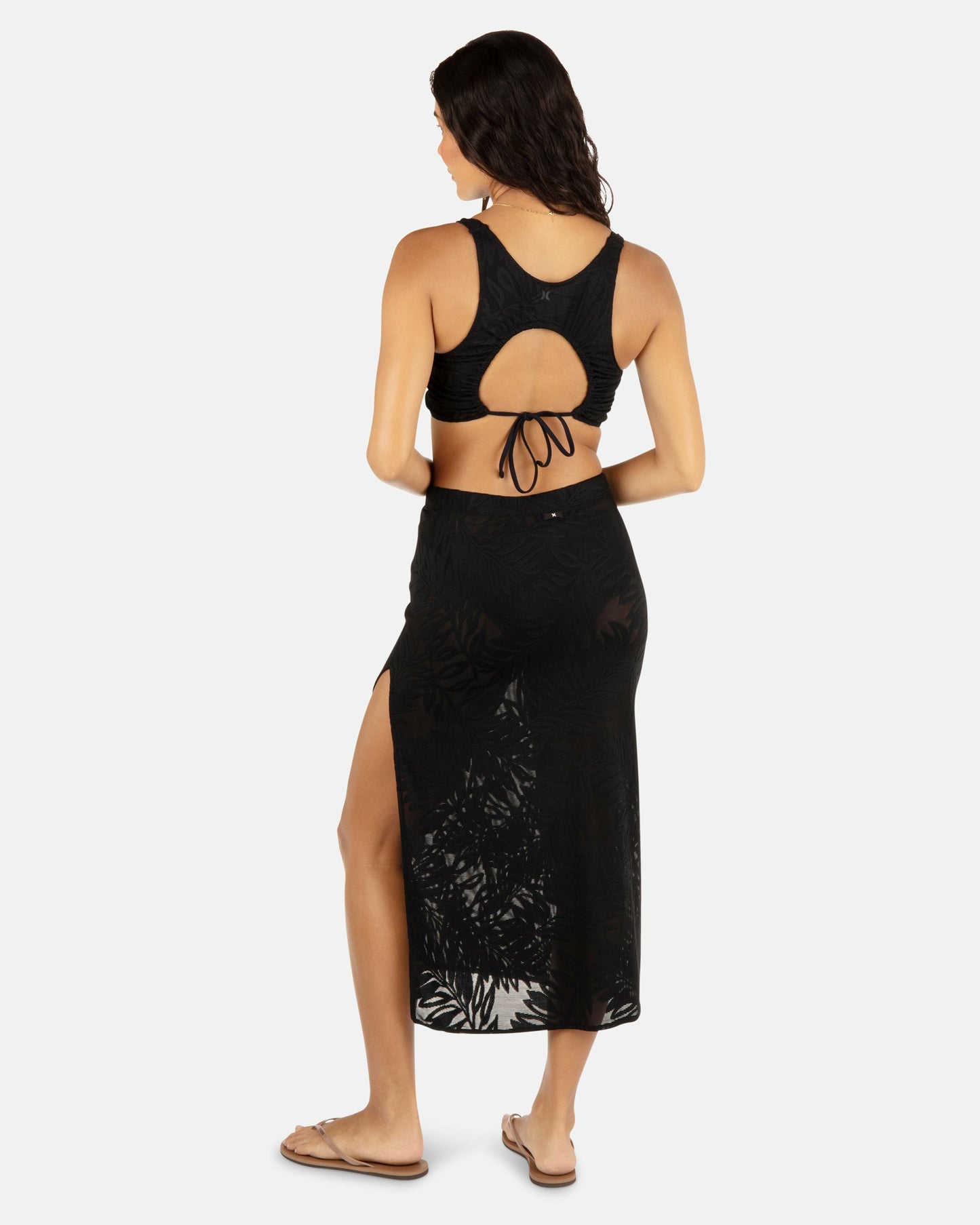 Ulu Leaf Midi Skirt | Hurley Black Shorts & Skirts