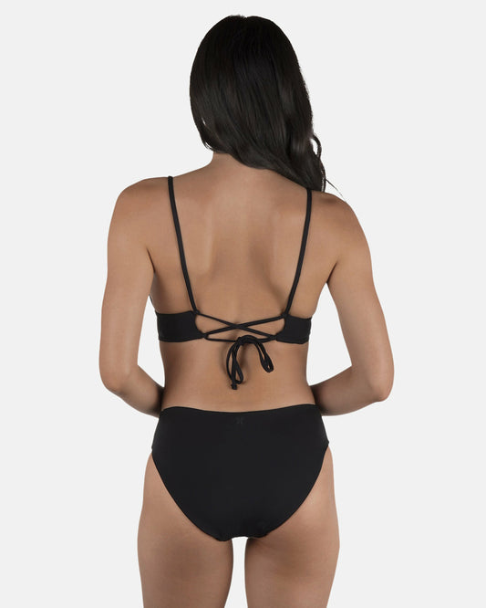 Solid Full Bikini Bottom | Hurley Black Bikinis