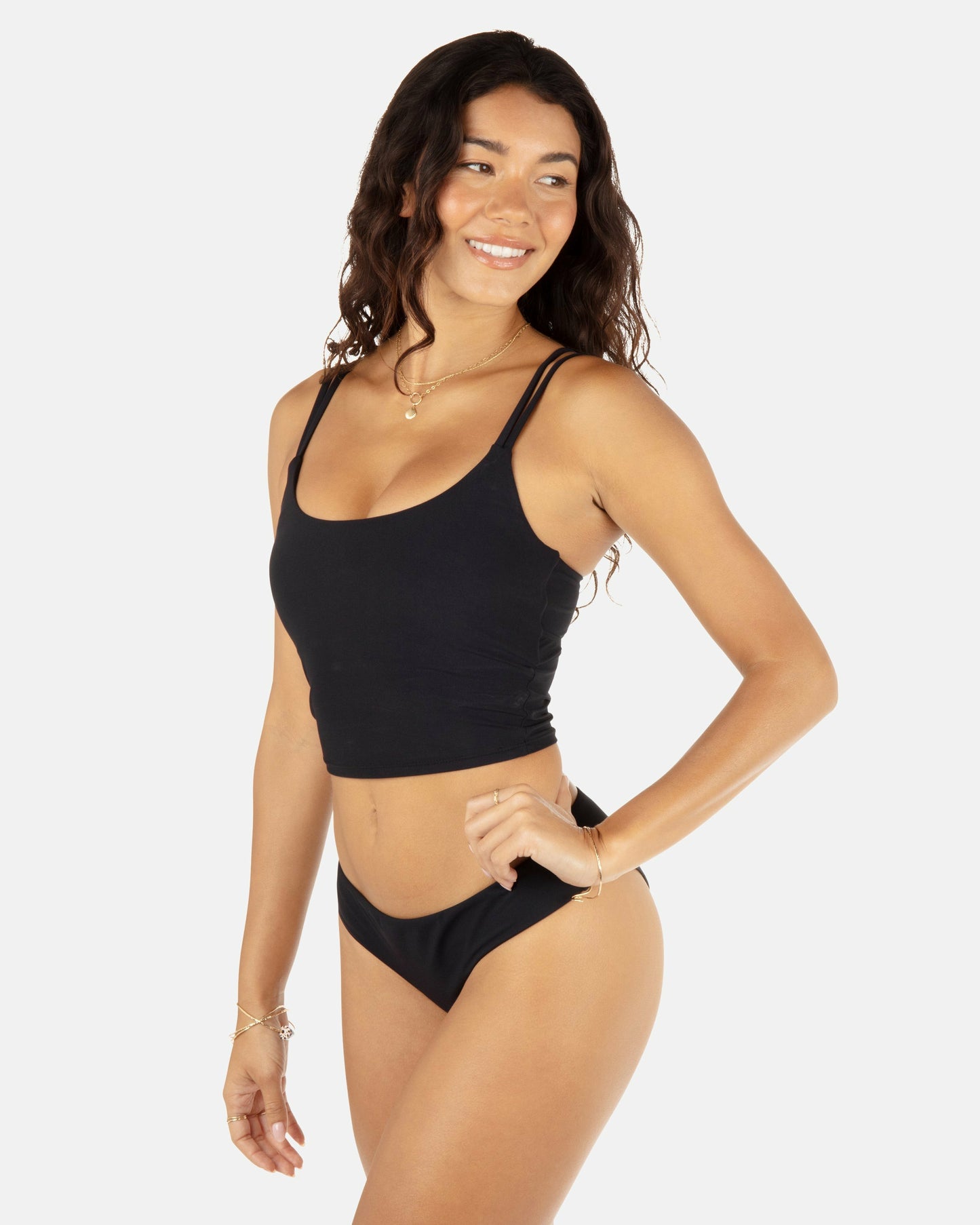 Max Solid Tankini | Hurley Black Bikinis