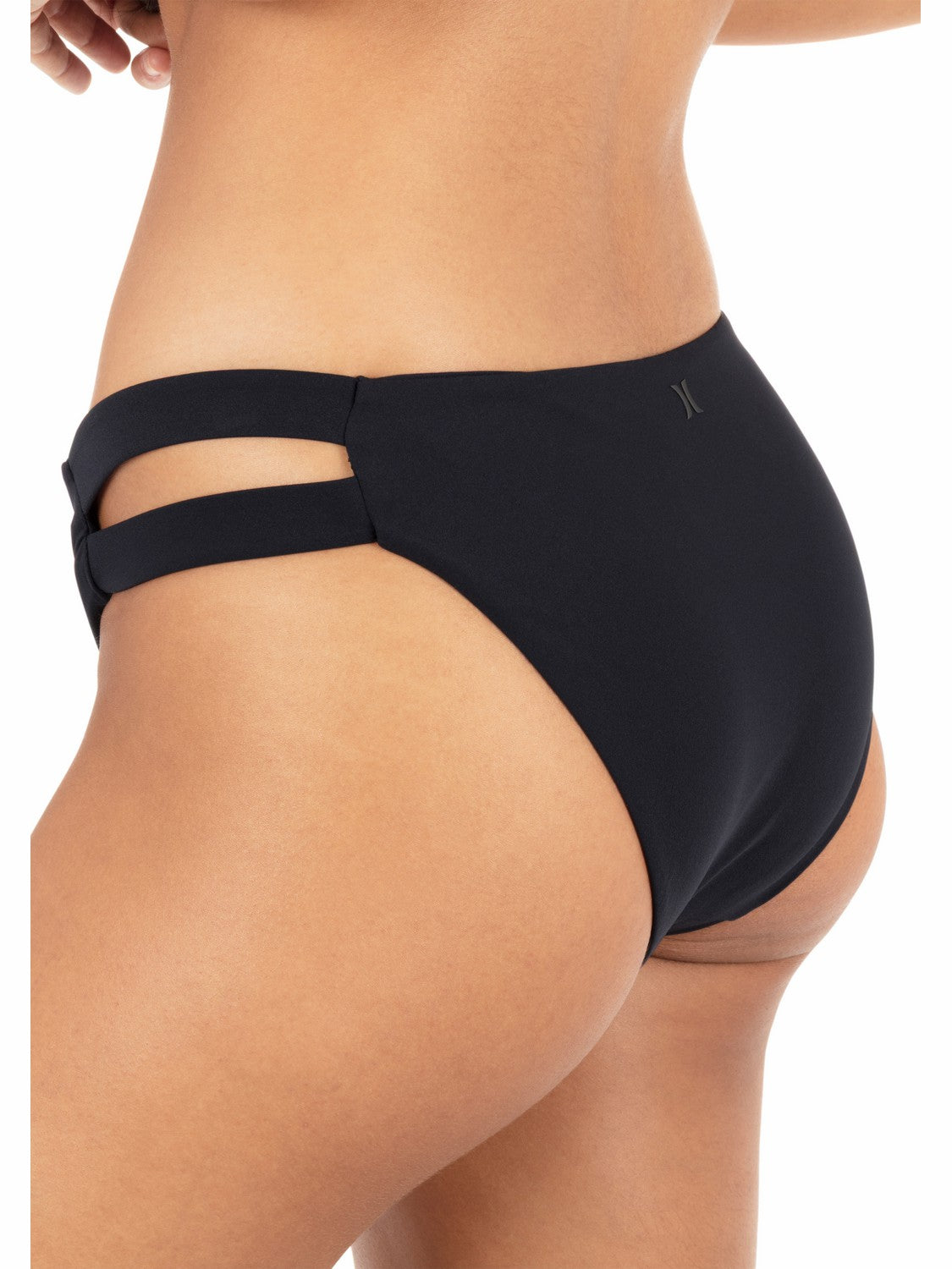 Max Solid Moderate Bottom | Hurley Black Bikinis