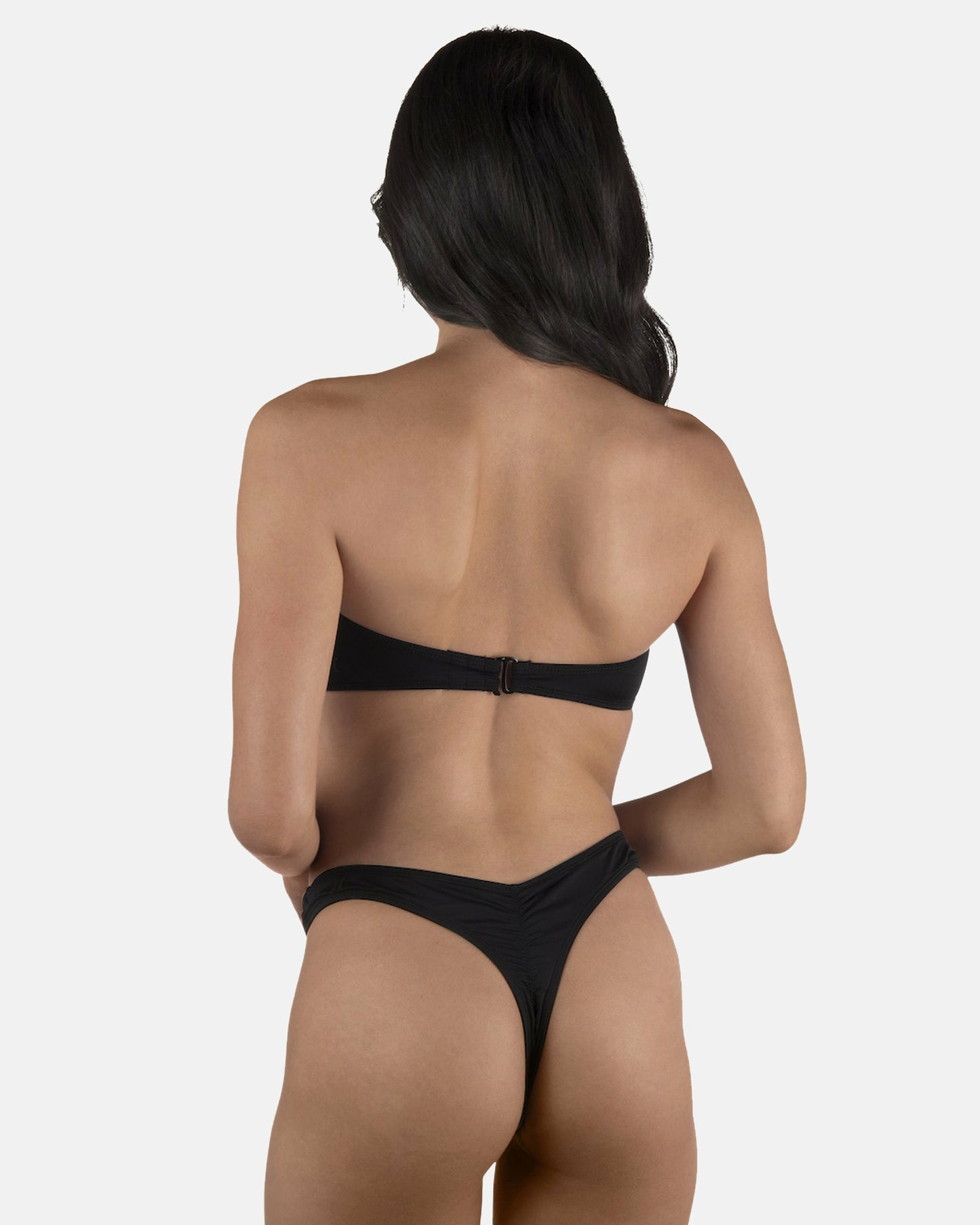 Solid Tanga Bottom | Hurley Black Bikinis