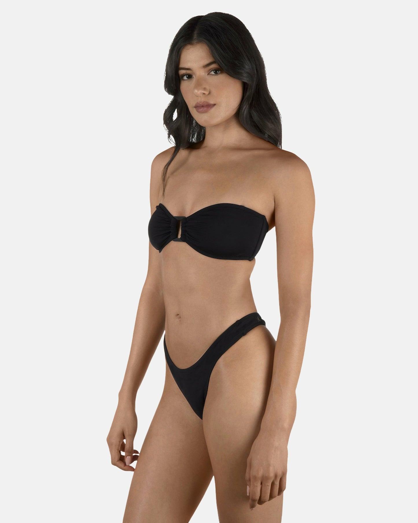 Solid Tanga Bottom | Hurley Black Bikinis