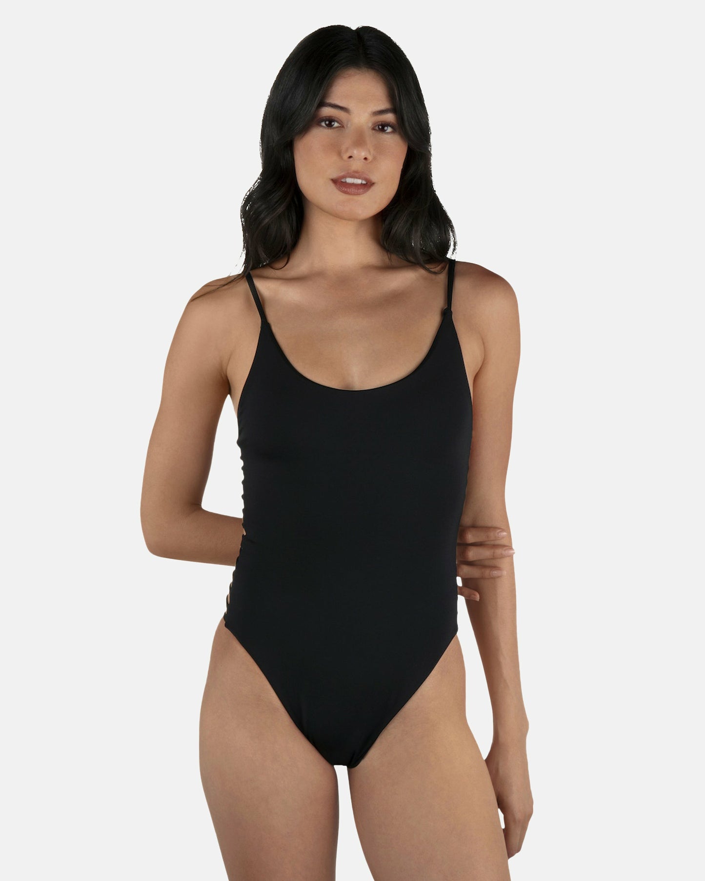 Solid Moderate One Piece | Hurley Black Bikinis