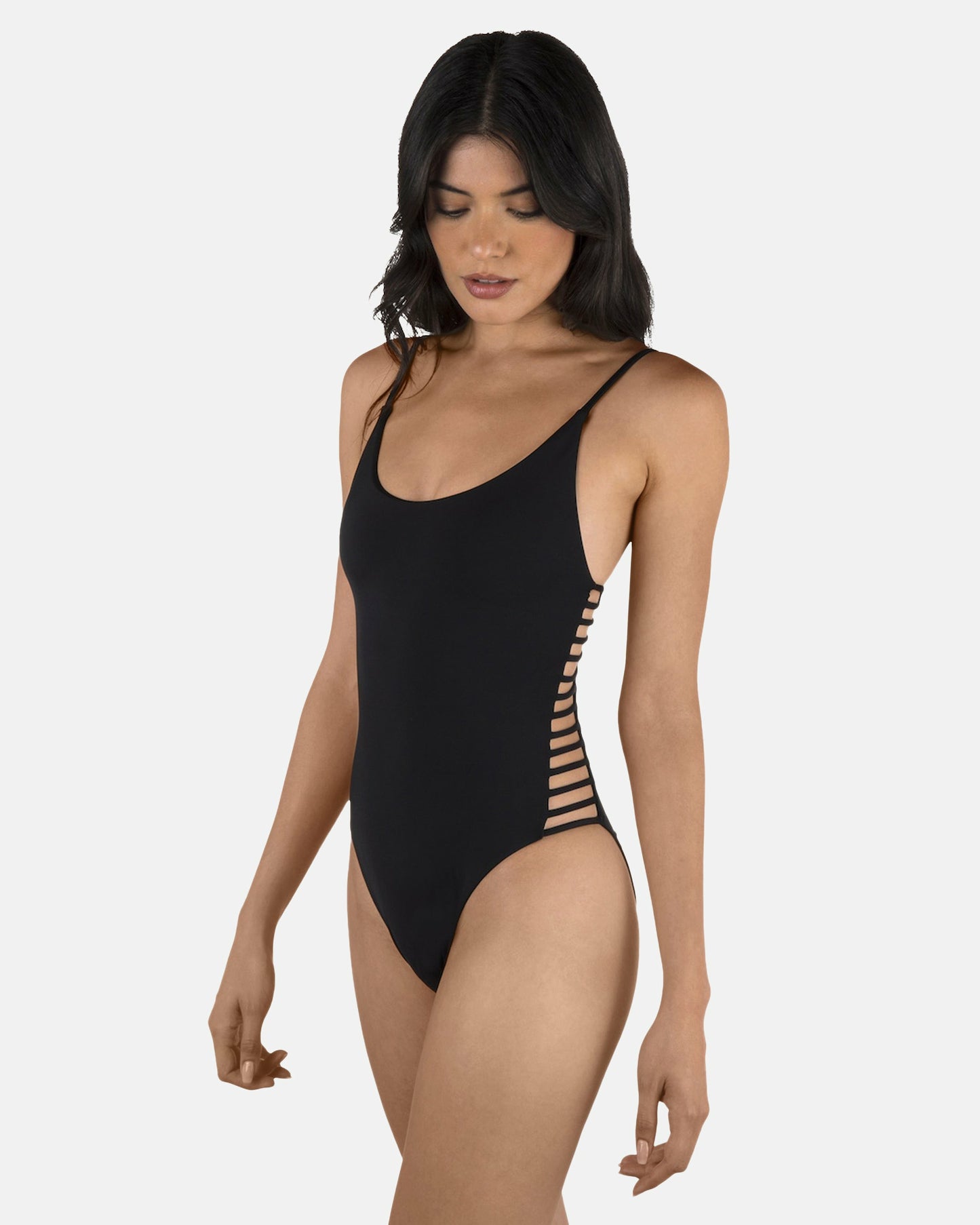 Solid Moderate One Piece | Hurley Black Bikinis