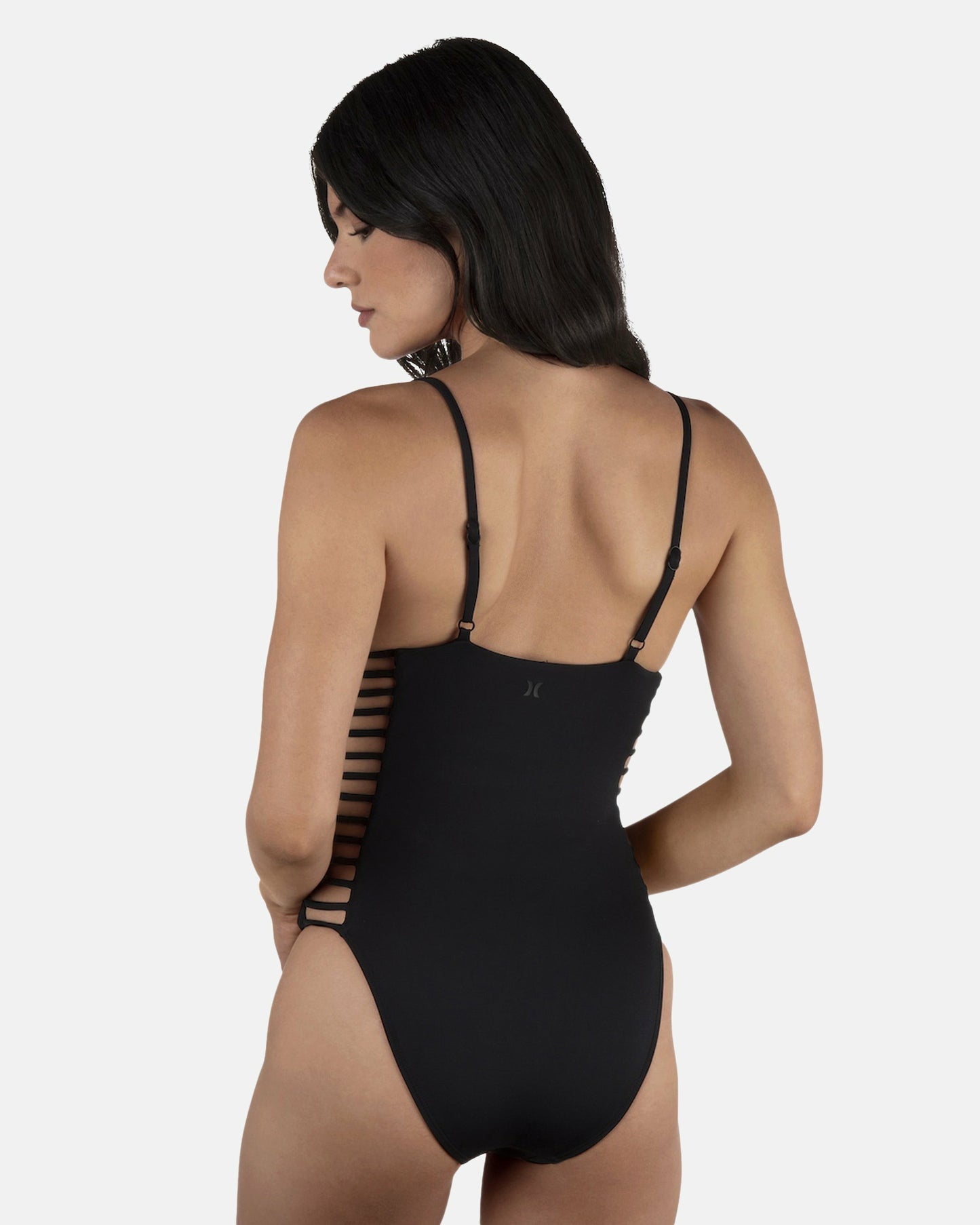 Solid Moderate One Piece | Hurley Black Bikinis