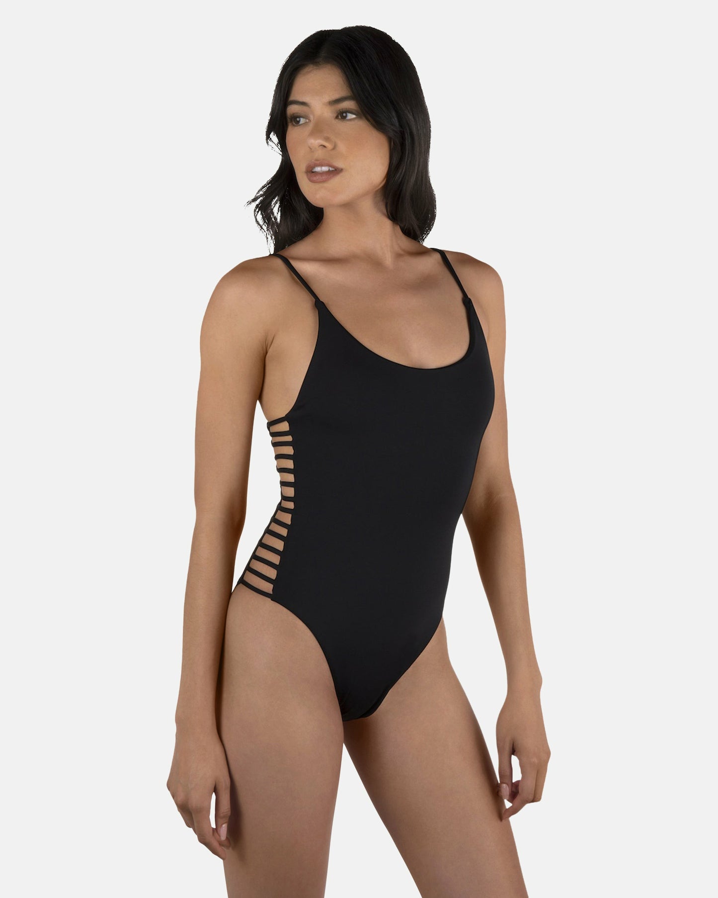Solid Moderate One Piece | Hurley Black Bikinis