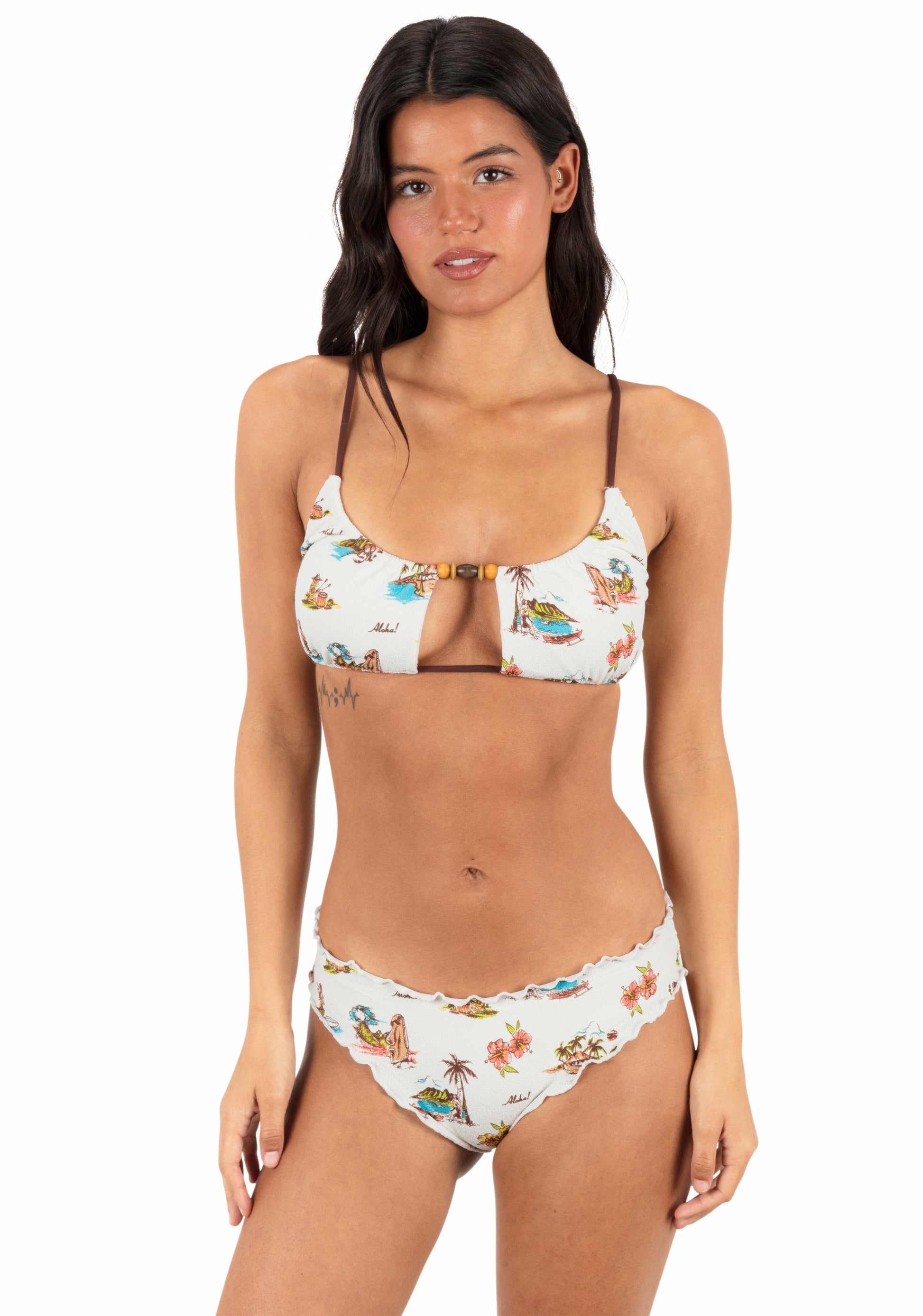 Island Time Scoop Neck Top | Hurley Island Time Bikinis