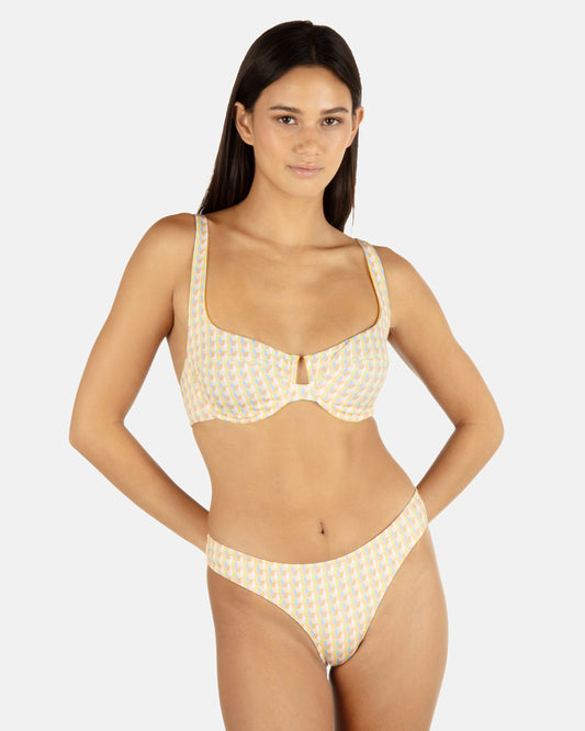 Retro Geo Underwire Bralette | Hurley Chartreuse Bikinis