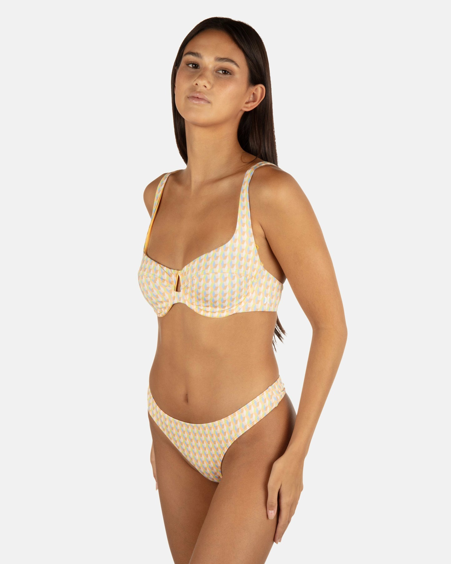 Retro Geo Underwire Bralette | Hurley Chartreuse Bikinis