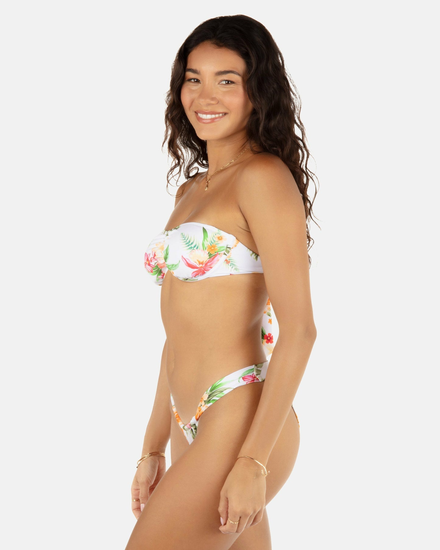 Malia Front Slide Cheeky Bikini Bottom | Hurley White Bikinis