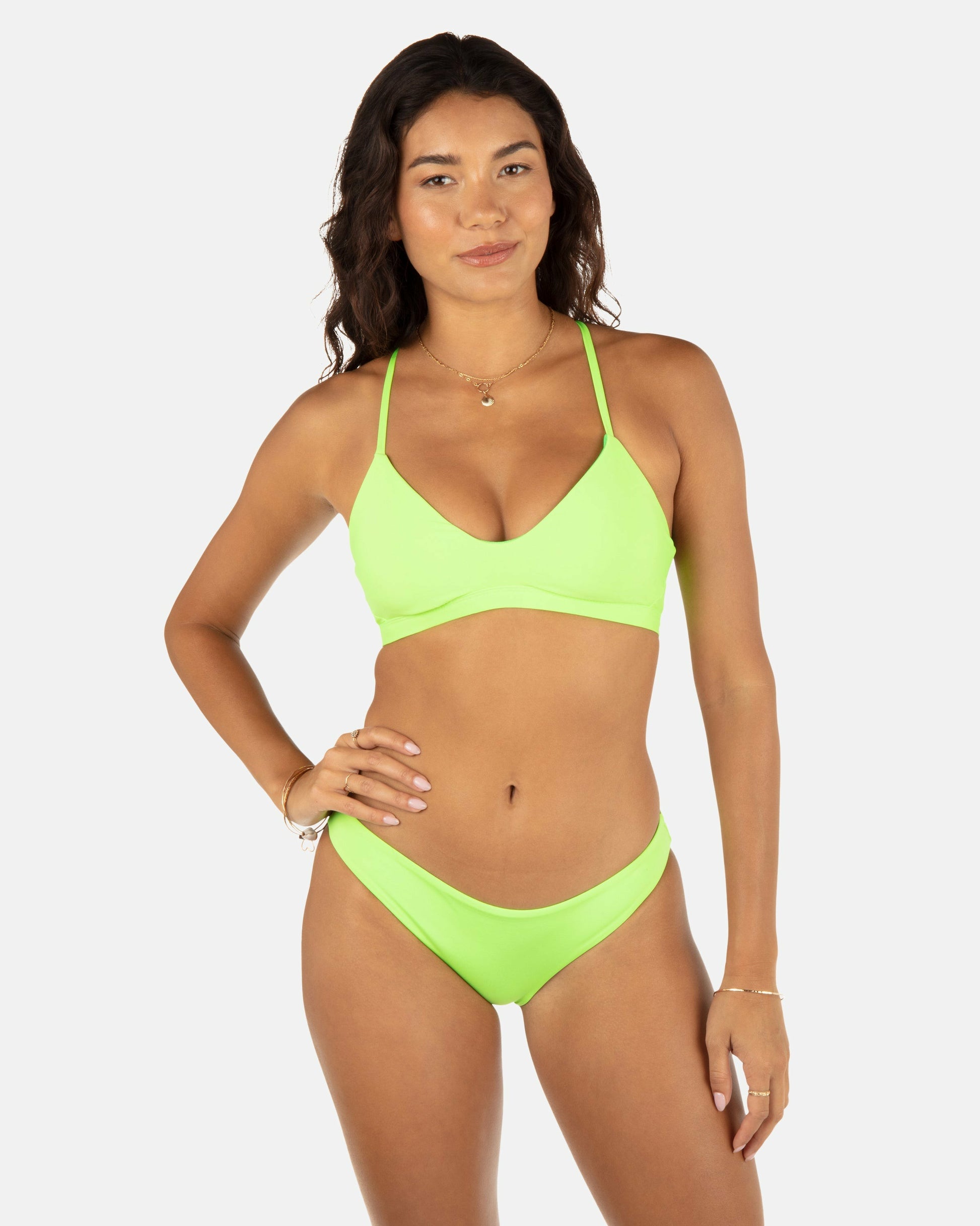 Solid Adjustable Bikini Top | Hurley Key Lime/Grass Green Bikinis