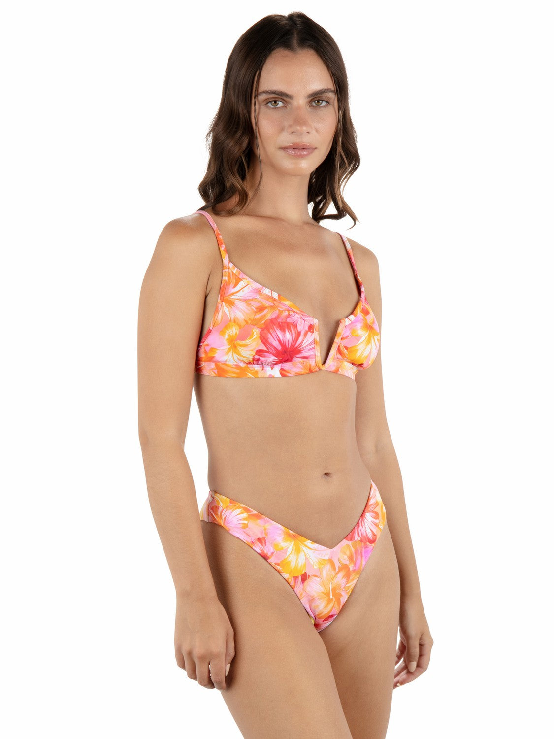 Tropic Dreams V Wire Bralette Bikini Top | Hurley Poppy Bikini & Swim Tops