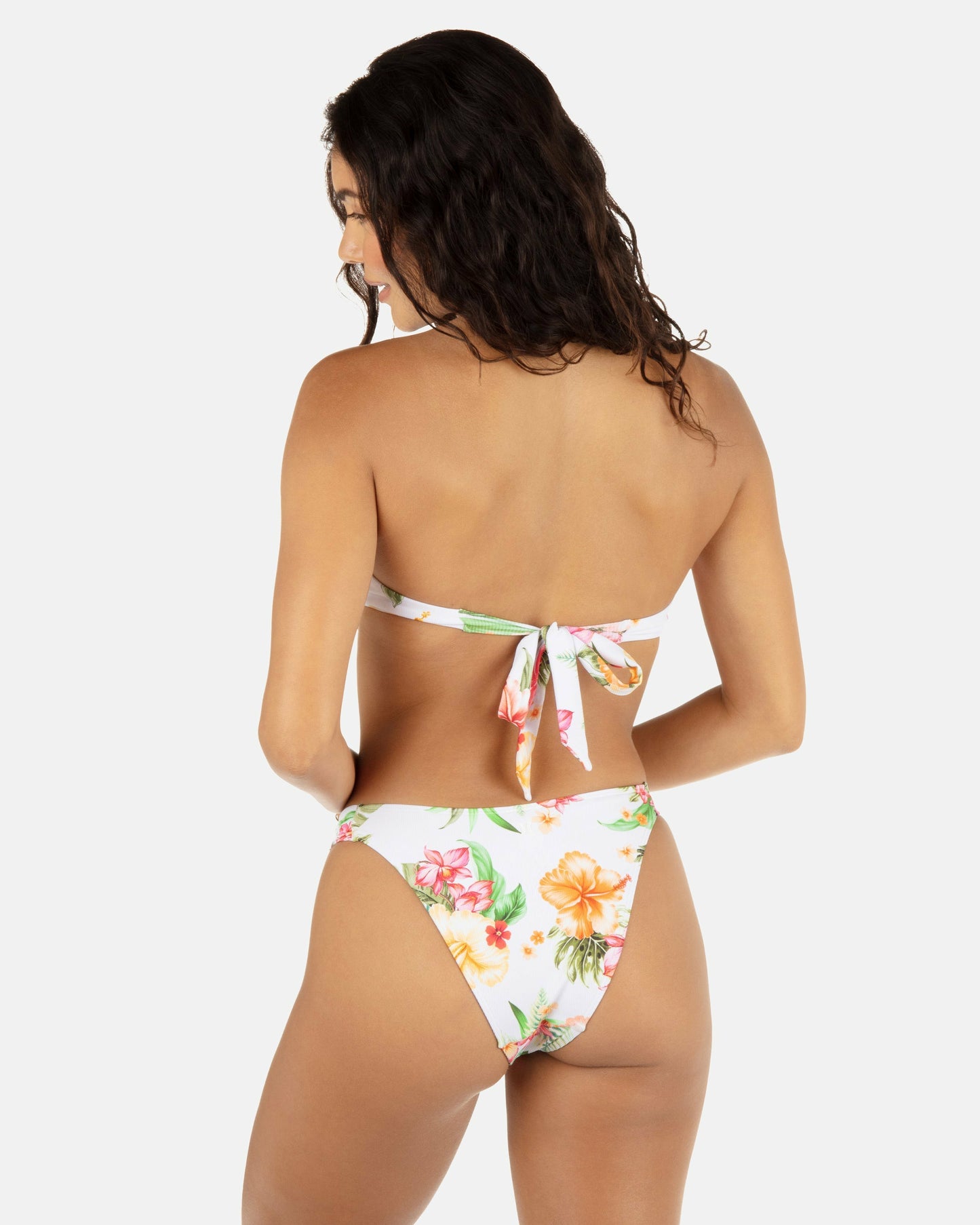 Malia Front Slide Cheeky Bikini Bottom | Hurley White Bikini & Swim Bottoms