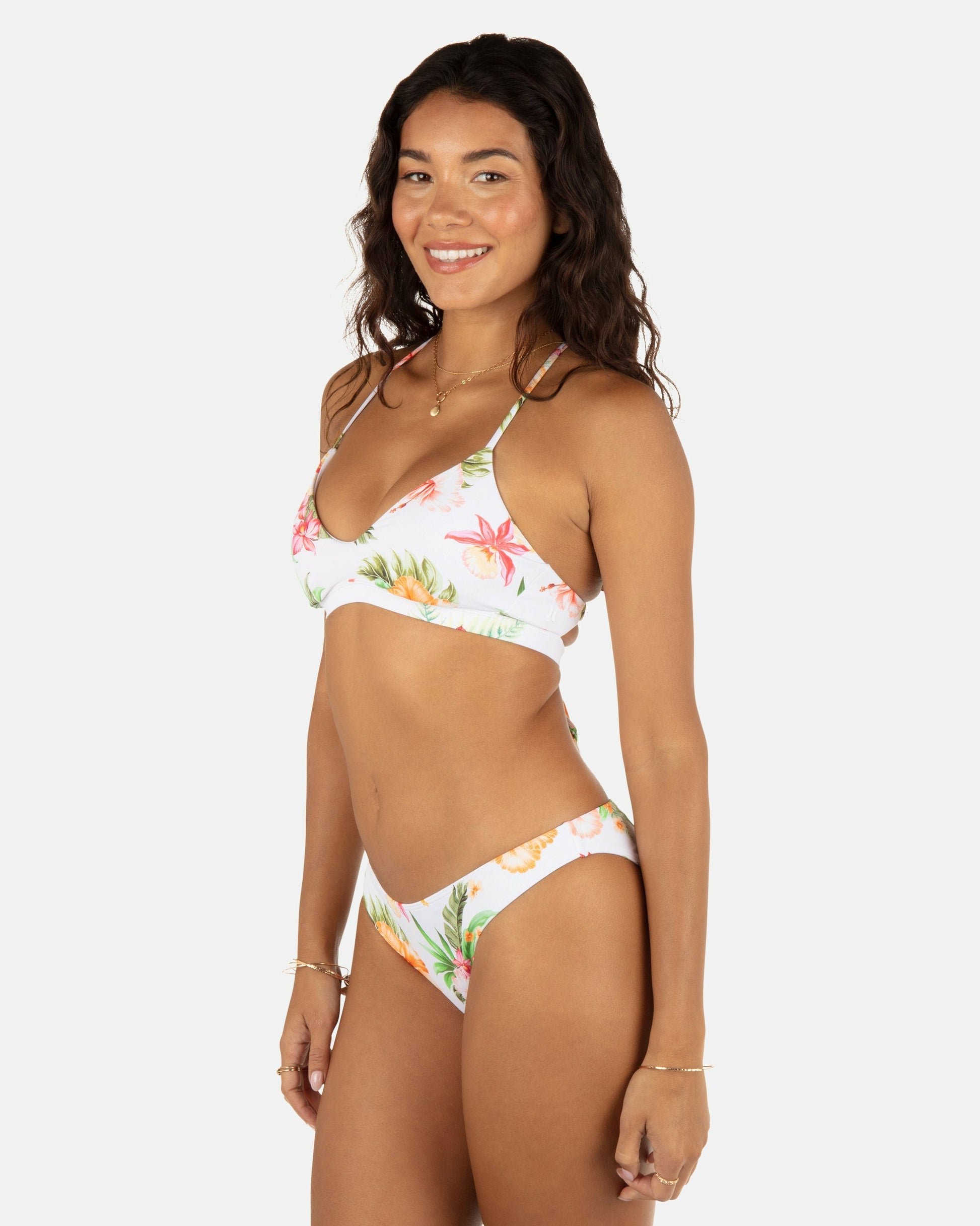 Malia Moderate Bikini Bottom | Hurley White Bikini & Swim Bottoms