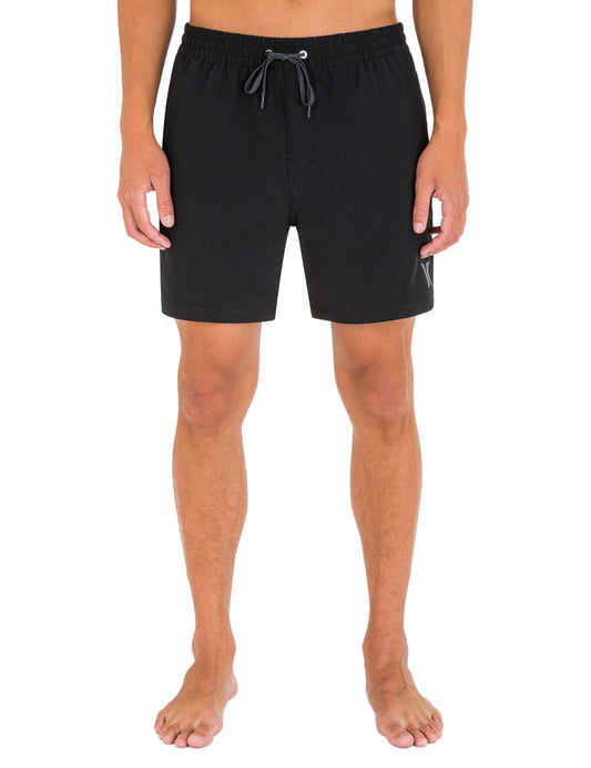 One And Only Solid Volley Boardshort 17" | Hurley Black Sale Boardshorts