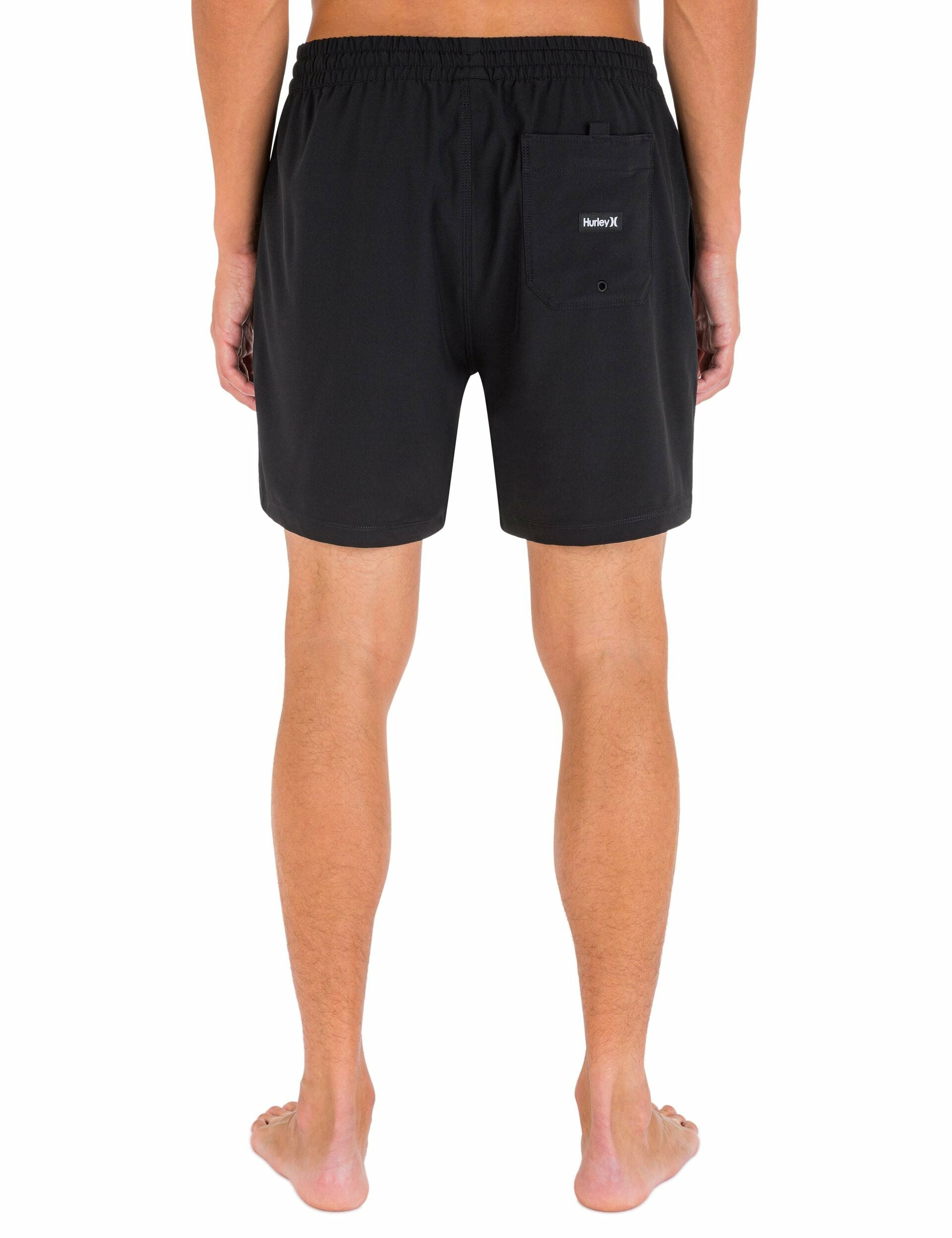 One And Only Solid Volley Boardshort 17" | Hurley Black Sale Boardshorts