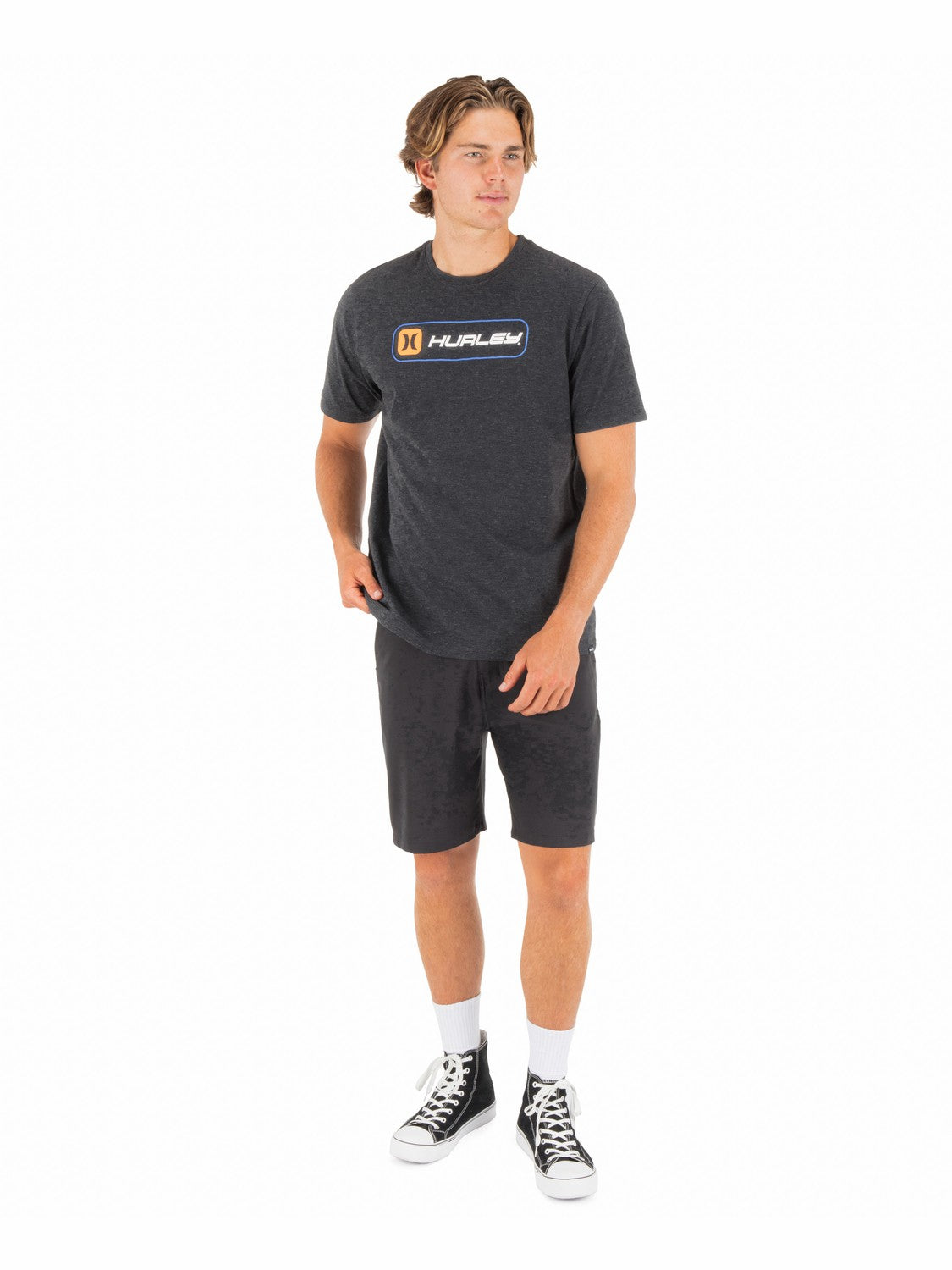 Inlined Slub Short Sleeve | Hurley Black Heather Sale T-Shirts