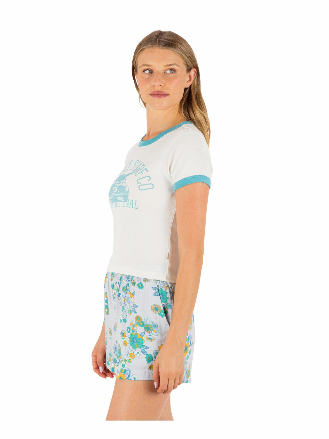 Speedway Ringer Baby Tee | Hurley Tofu Sale Tops