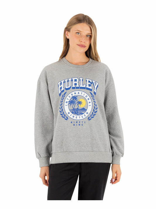 Academy Oversized Crew | Hurley Grey Heather Sale Tops
